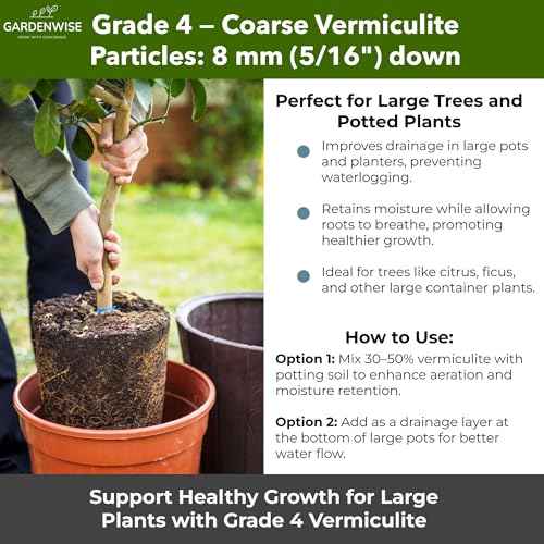 Organic Coarse Vermiculite for Indoor Gardening Plants and Mushrooms (Vermiculite Grade 4 - Coarse / 1 qt)
