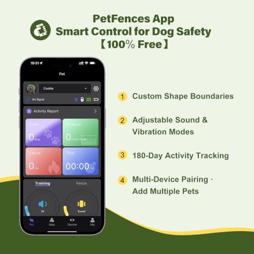 GPS Wireless Dog Collar Fence System (Black)