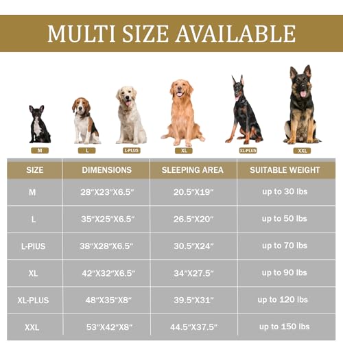 Orthopedic Dog Bed XXL (53.0"L x 42.0"W x 8.0"Th / Light Grey)