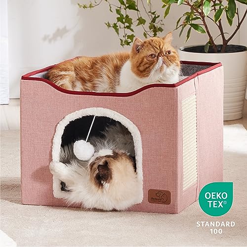Cat Beds for Indoor Cats (Pink / Single)
