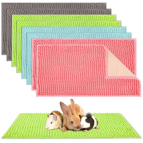 8 Pcs 36x16'' Guinea Pig Cage Liner (Gray, Green, Pink, Blue / 36x16'')