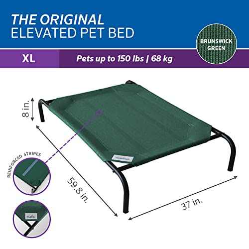 Original Elevated Dog Bed (X-Large Dog Bed / Brunswick Green (Pack of 1))