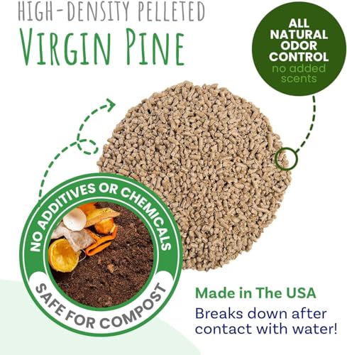 Pine Pellet Bedding for Rabbits & Guinea Pigs (20 Pound (Pack of 1))