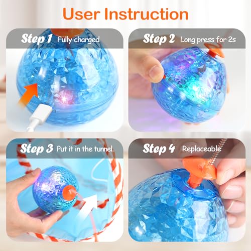 Cat Toys Interactive Cat Toy for Indoor Cats (Upgraded Tunnel Shadow2.0)