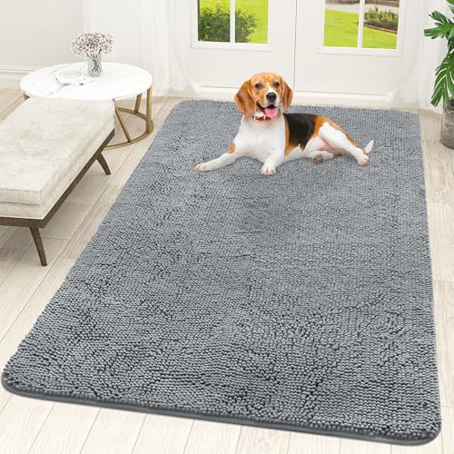 Dog Door Mat for Muddy Paws 59x35 (Grey / 59" X 35")