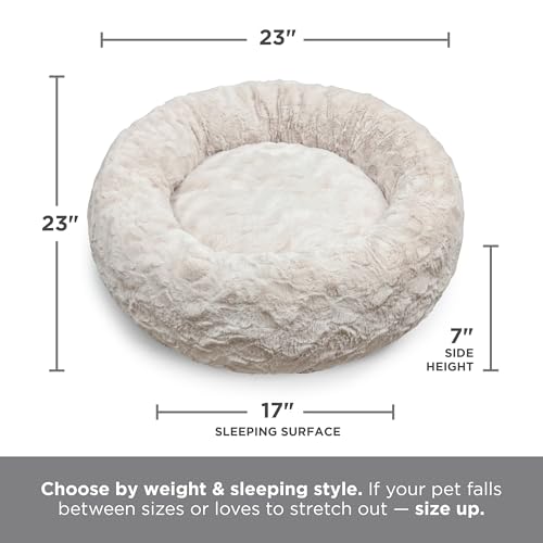 Original Calming Donut Dog Bed (Oyster Lux / Small)
