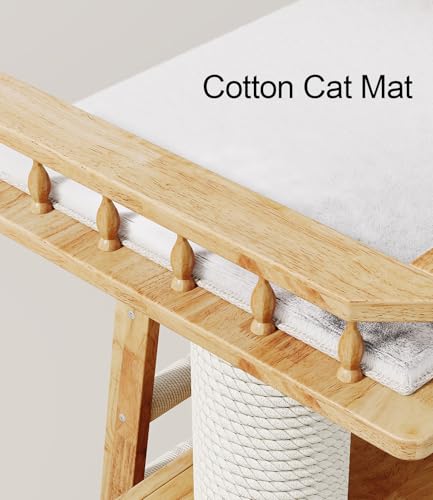 Modern Solid Wooden Cat Tree Tower (Cat Tree 25 in)