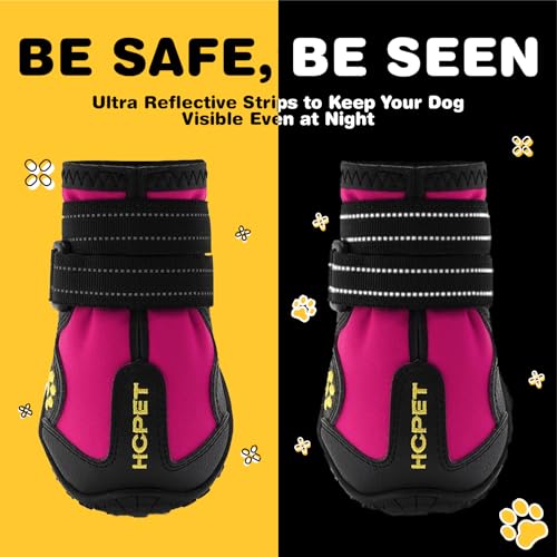 Dog Boots Dog Shoes for Large Dogs (Light Purple / Width 2.55 in)