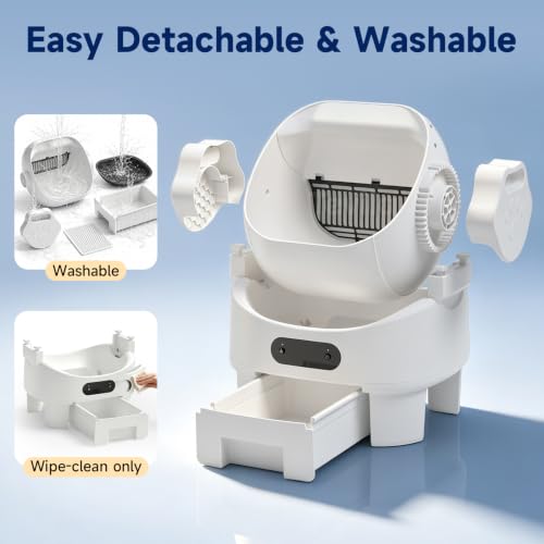 Self Cleaning Automatic Litter Box for Cats to15lb (white)