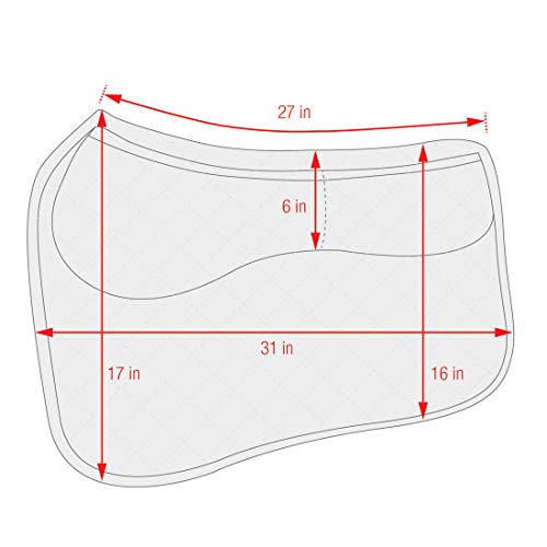 Thermoregulating Western Saddle Pad (Black)