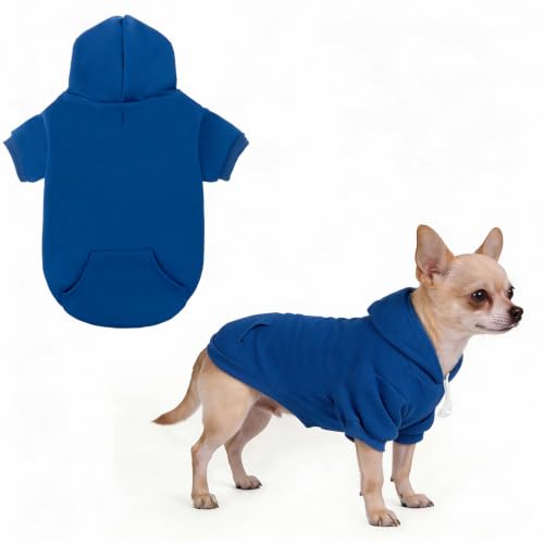 Dog Hoodie for Large Medium Small Dogs (Blue / Small)