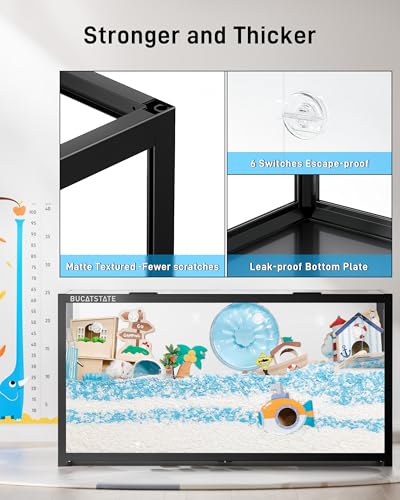 Hamster Cage 3.0 (47"L x 23.6"W x 25.5"H / Black)