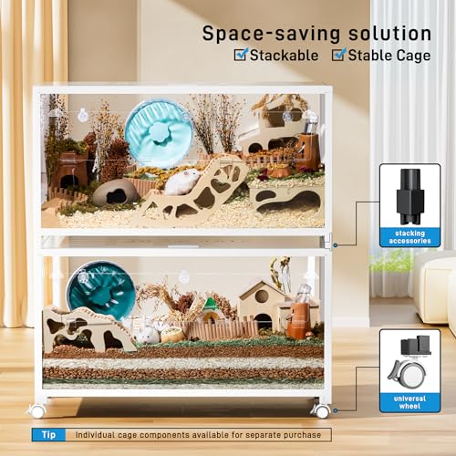Hamster Cage 2.0 (39.3"L x 19.7"W x 20.6"H / White)
