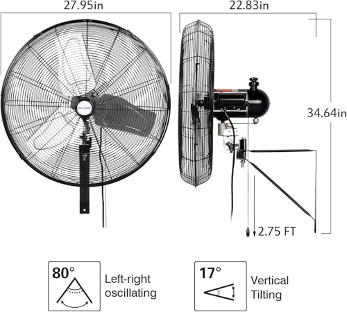 24 in. Outdoor Oscillating Wall Fan