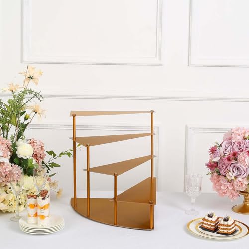 Efavormart 17" Tall 4 (4-Tier 17" Spiral / Gold)