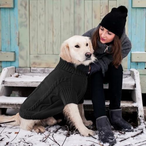 Dog Sweater for Small to Large Dogs (Large / Black)
