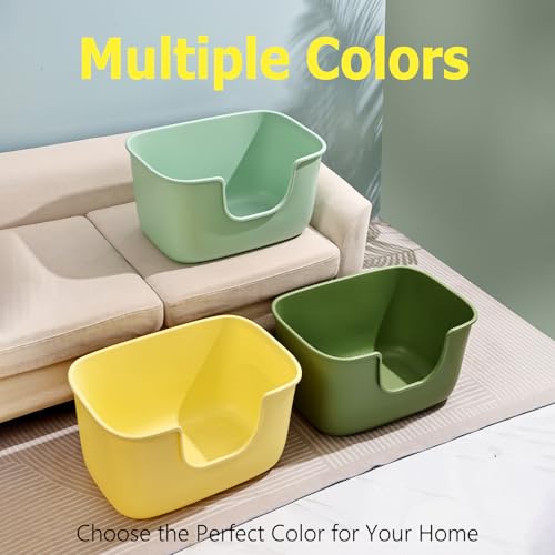 Extra Large Litter Box with High Sides (Avocado Green)