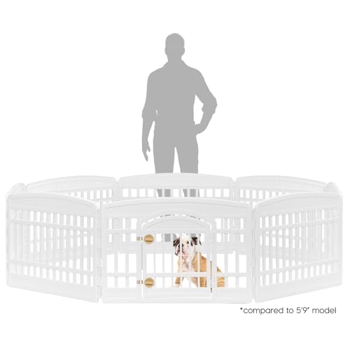 8 Panel Dog Playpen (8 Panel - 24" H / White)