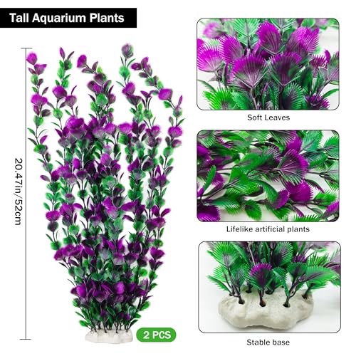20.47 Inch Tall Aquarium Plants (Purple (Style C))