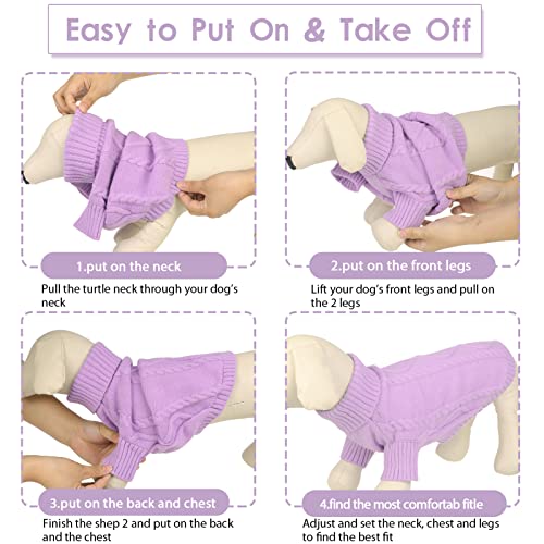 Dog Sweater for Small to Large Dogs (Large / Lilac)
