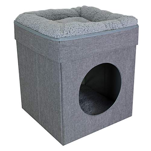 Indoor Cat Cube Furniture (A) Cat Cube (Gray))