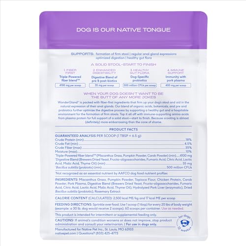WonderGland Dog Anal Gland Supplement (60 Count)