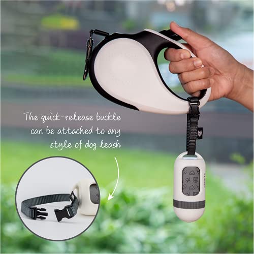 Dog Poop Bag Dispenser (1-Pack -Pearl White)
