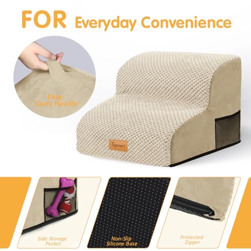 High Density Foam Pet Steps 2 Tiers (Beige / 15.7*15.7*11.8)