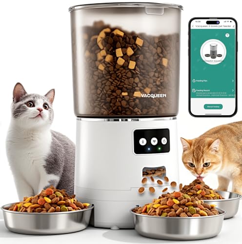 Automatic Cat Feeder for 3 Cats (White)