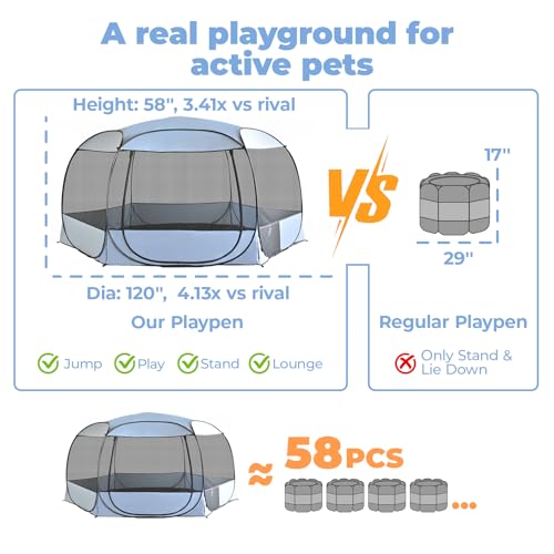 XXLarge Popup Portable Dog Houses (Grey)