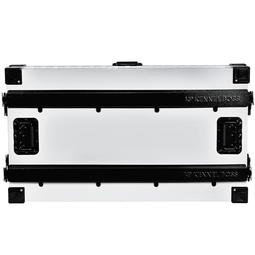 Aluminum Collapsible Dog Crate (White / 40.6"L x 25.2"W x 28.9"H)