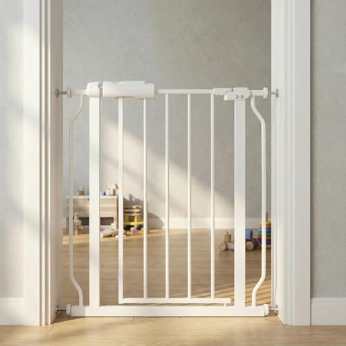 Narrow Baby Gate 24.4 (White / 24.02"-29.13"/61-74CM)