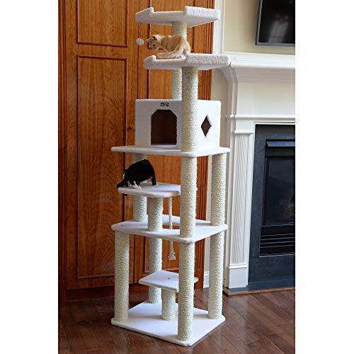 Cat Tree Model B7801 (32"(L)X27"(W)X78"(H) / Alabaster)