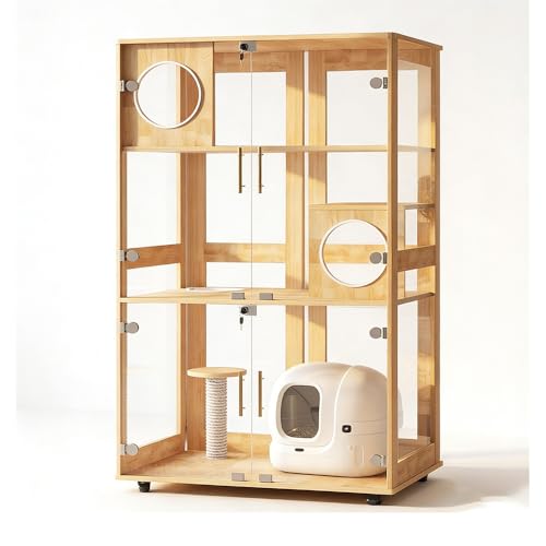 cat Villa Elegant Cat Villa Spacious Indoor House Cage with Panoramic Views Treat Cats to a Luxurious Living Space in Style