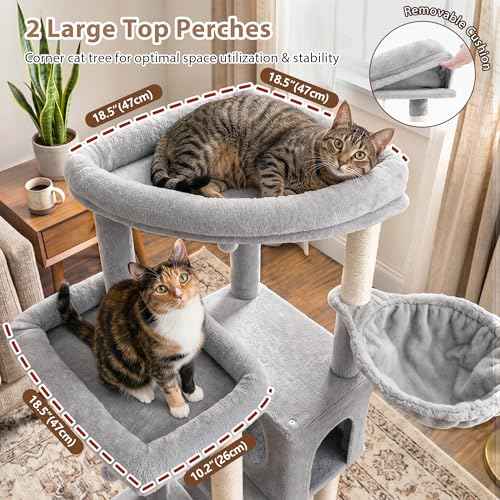Cat Tree 78.7'' Cat Tower (78.7 inch / Light gray)