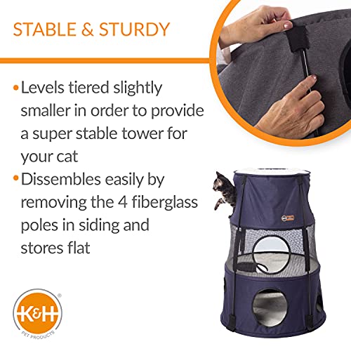 K&H Cat Tower (Classy Dark Denim / 3 Story)