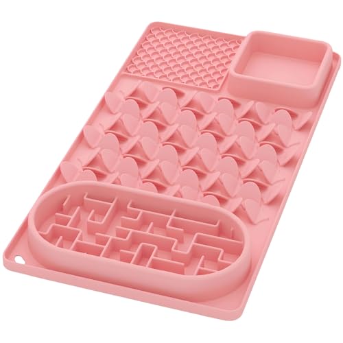Slow Feeder Bowl for Large Dog (Pink)