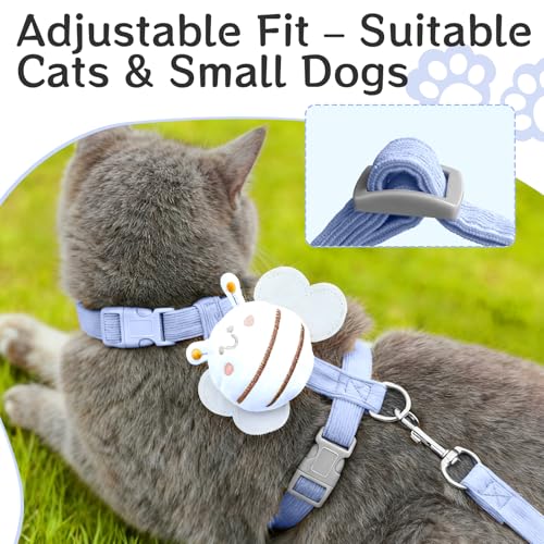 Cat Harness and Leash Set (Gentleman Blue)