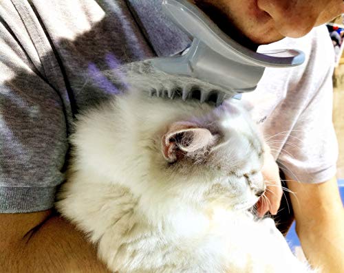 Cat Brush Shedding Grooming (silver gray)