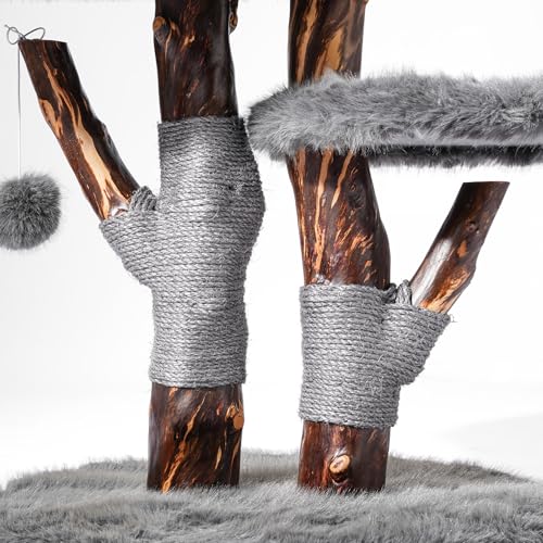 Aesthetic Cat Tree Tower for Large Cats (Dark Grey / 44"H)