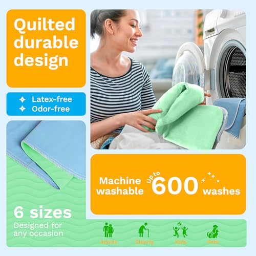 Washable Underpads (Blue/Green / 2 Pack - 41x41)