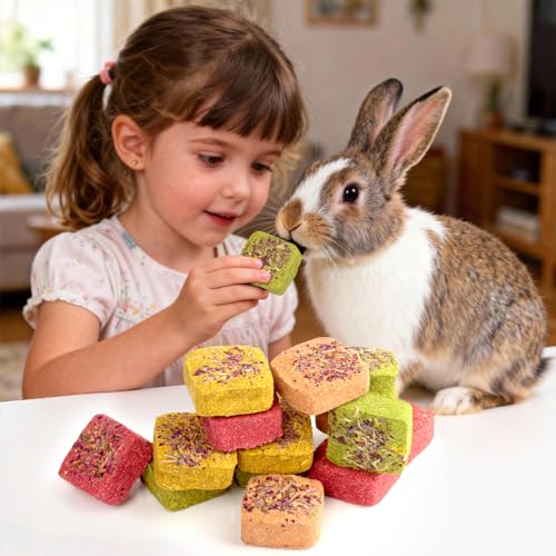 Multiple Flavors Bunny Toys Rabbit Chew Blocks for Teeth Grinding