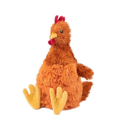 Interactive Squeaky Dog Toy (Crinkle Chicken (Brown) / Large)