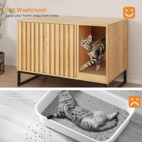 Litter Box Enclosure (Natural / 31.5"L x 20"W x 22"H)