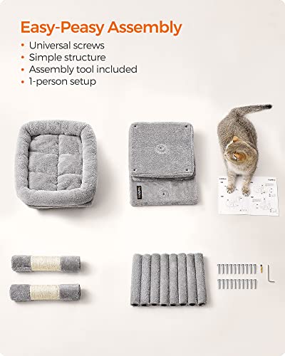 Cat Tree 26.4 (S (15.7"L x 11.8"W x 26.4"H) / Light Gray)