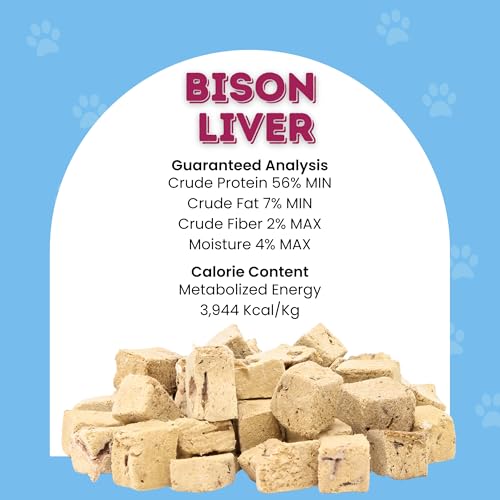 Freeze Dried Bison Liver Treats for Cats & Dogs