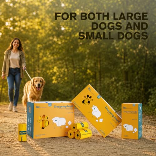 Dog Poop Bags Rolls Extra thick and Guaranteed Leak Proof Poop Bags for Dogs (600 Count (Pack of 1) / Unscented)
