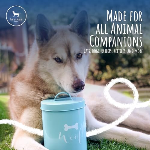 Metal Pet Treat Jar with Airtight Lid for Dogs (Jasper (Powder Blue))