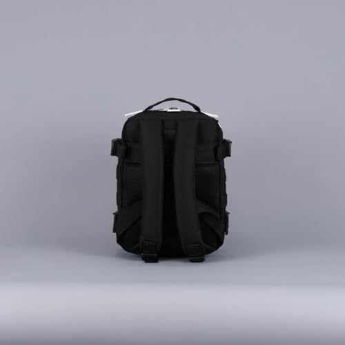 9L Mini Backpack 1000D Compact EDC Bag (Alpha Black White Accents)