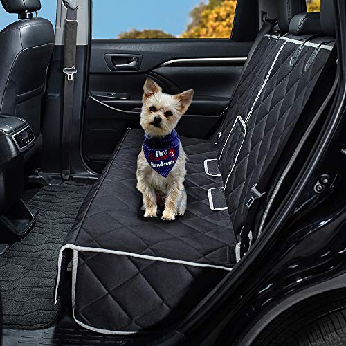 Dog Car Seat Cover Waterproof 56” x 50“ for for Trucks Cars & SUVs Back Seat Heavy (56"Truck-gray edge)